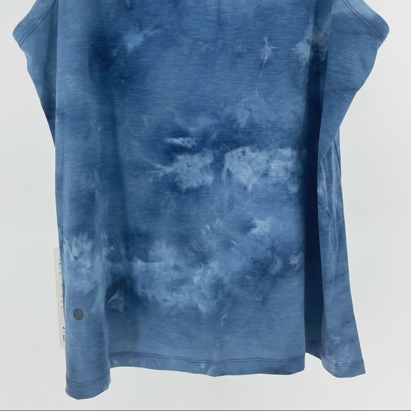 LULULEMON NWT ALWAYS AGILE MEN’S TANK TOP DIAMOND DYE TRUE NAVY BLUE CHAMBRAY - Picture 9 of 11